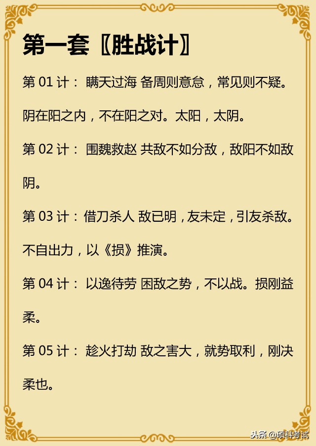 兵法三十六计完整解释及典故三十六计解释每一计