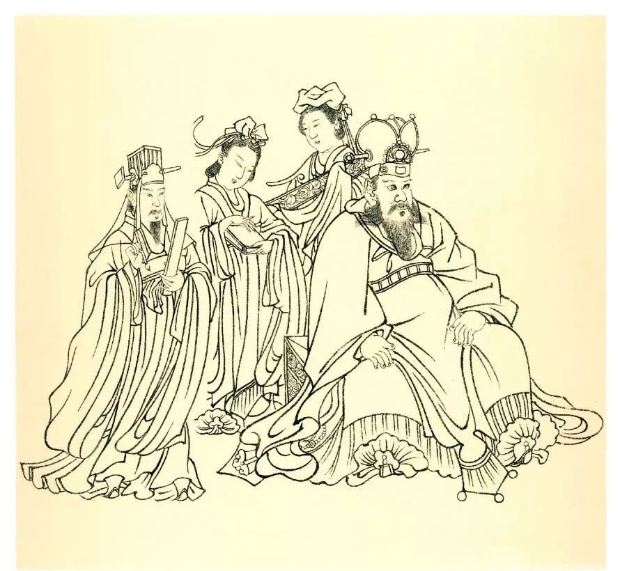 画圣|吴道子线描人物图