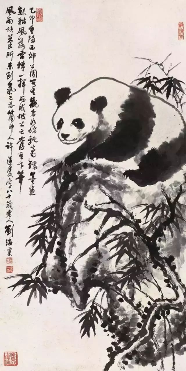 国画名家刘海粟花鸟画作品欣赏！