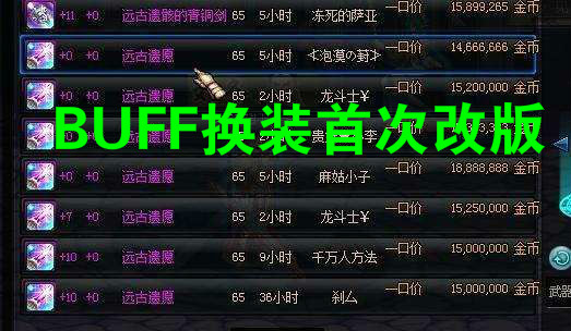 dnf buff换装继承_dnfbuff换装能跨界吗