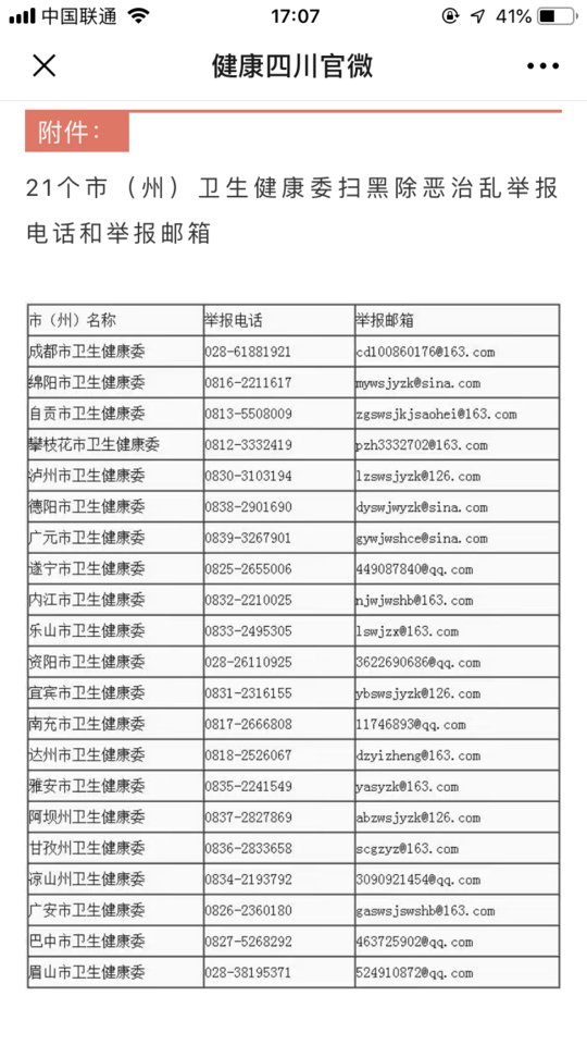 涉医违法犯罪、行业乱象人人可举报 四川公布举报电话、邮箱