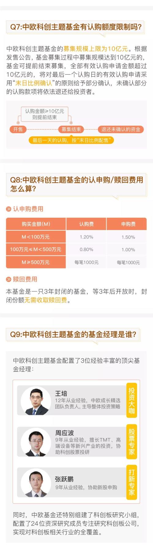 买前必看：中欧科创3年封闭混合基金10问10答