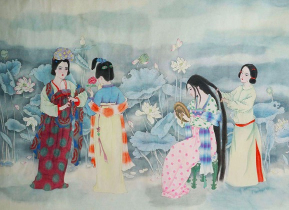 而因为李白的这首诗,也才有了后来"力士脱靴,贵妃捧砚"的典故.