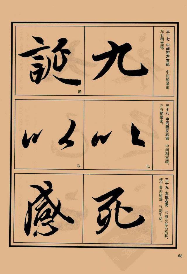 王羲之书法教程:行书字帖《兰亭序笔法详析》
