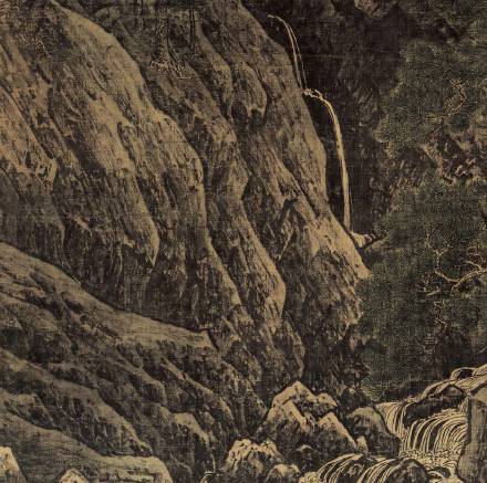在李唐的万壑松风图轴他将名字南宋画家李唐在其作品万壑松风图中使用