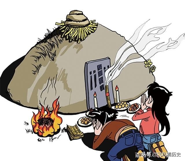 第二种,一般在春秋时期比较常见的祭祀方式,将祭品堆积在柴薪之上焚烧