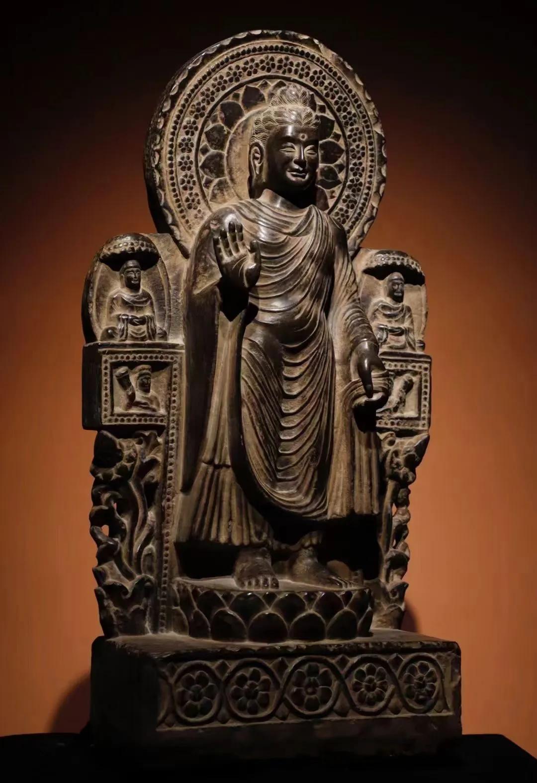 Bluestone Gandhara Art Buddha Statue - iMedia